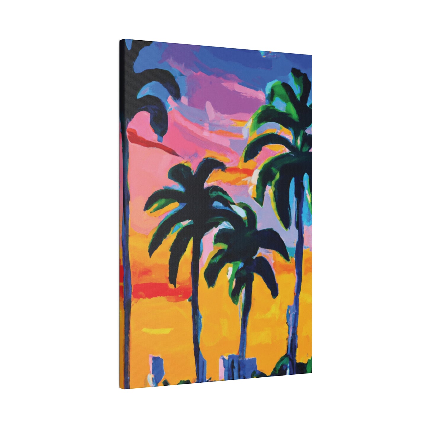 7409P - Miami Beach Sunset Painting Print | Miami | Beach | Sunset | Poster | Home Decor | Wall Art | Canvas