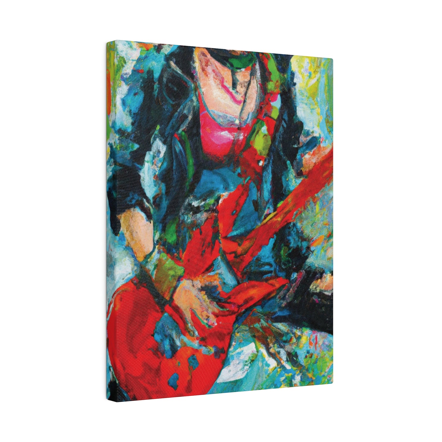 7746Y - Rockstar Oil Painting Style Print | Poster | Home Decor | Wall Art | Music Art | Canvas