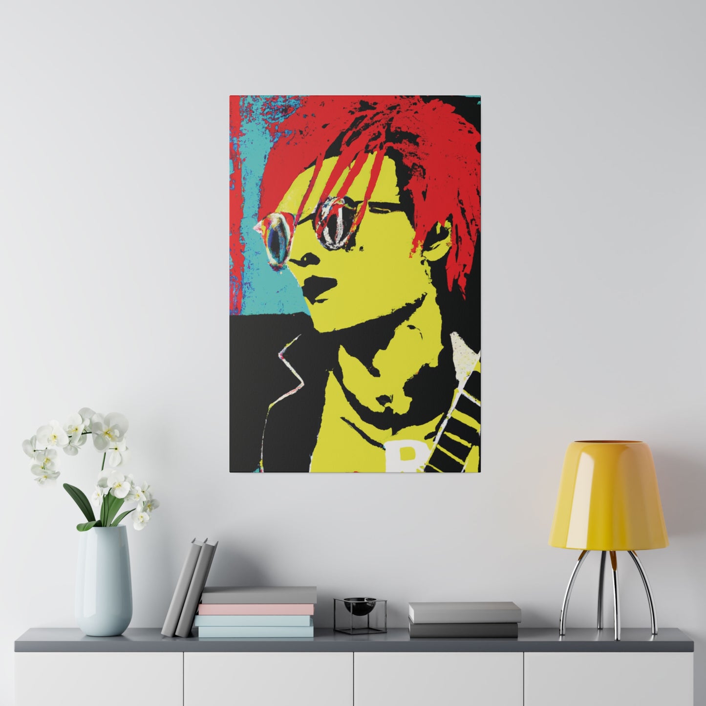 7012P - Rockstar Painting Print | Face | Abstract | Poster | Home Decor | Wall Art | Music Art | Canvas