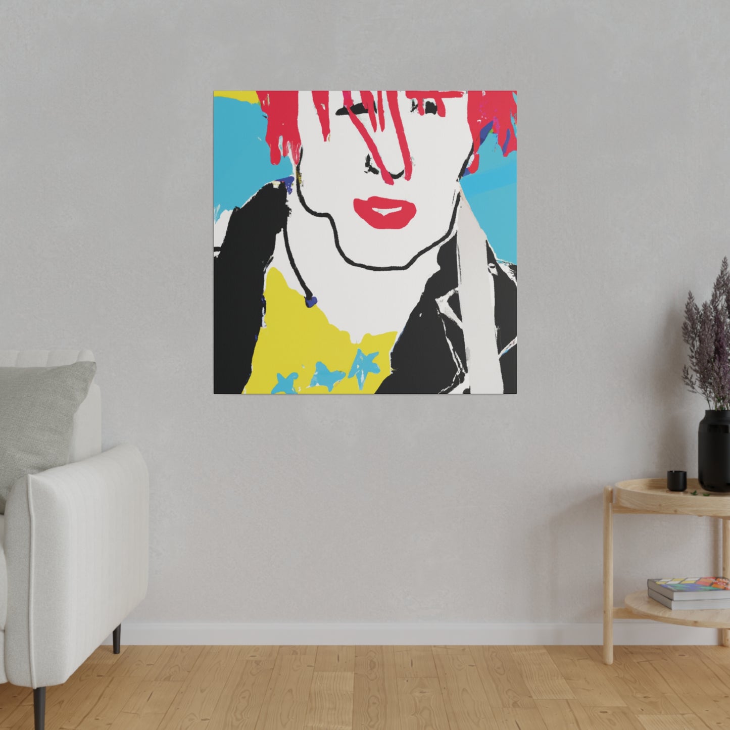 6346F - Rockstar Painting Print | Face | Abstract | Poster | Home Decor | Wall Art | Music Art | Canvas