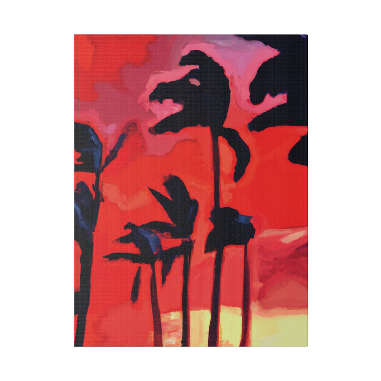 7933T - Miami Beach Sunset Painting Print | Miami | Beach | Sunset | Poster | Home Decor | Wall Art | Canvas