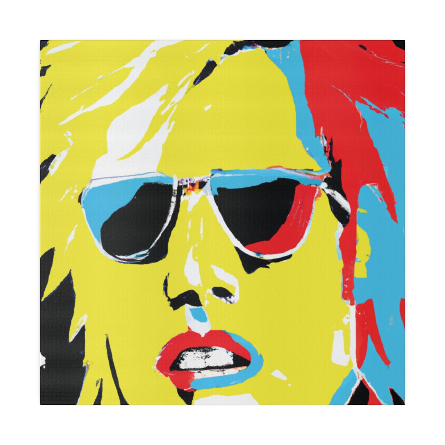 7436R - Rockstar Painting Print | Face | Abstract | Poster | Home Decor | Wall Art | Music Art | Canvas