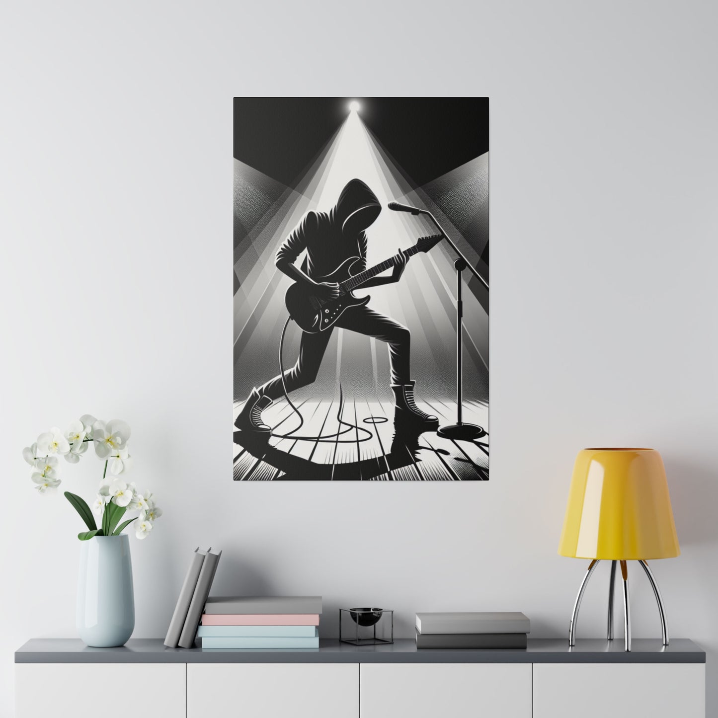 6824J - music art work, rockstar gifts, musician gift ideas, guitar art work, guitar artwork, guitar wall art canvas, playing guitar, decor