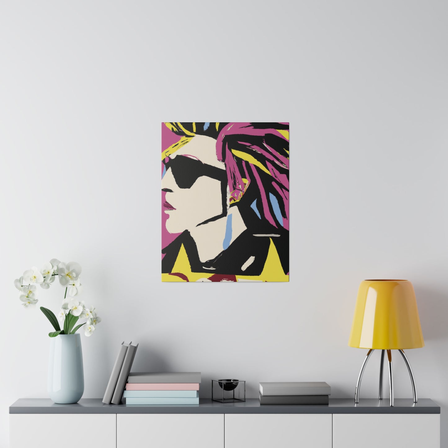 6201W - Rockstar Painting Print | Face | Abstract | Poster | Home Decor | Wall Art | Music Art | Canvas