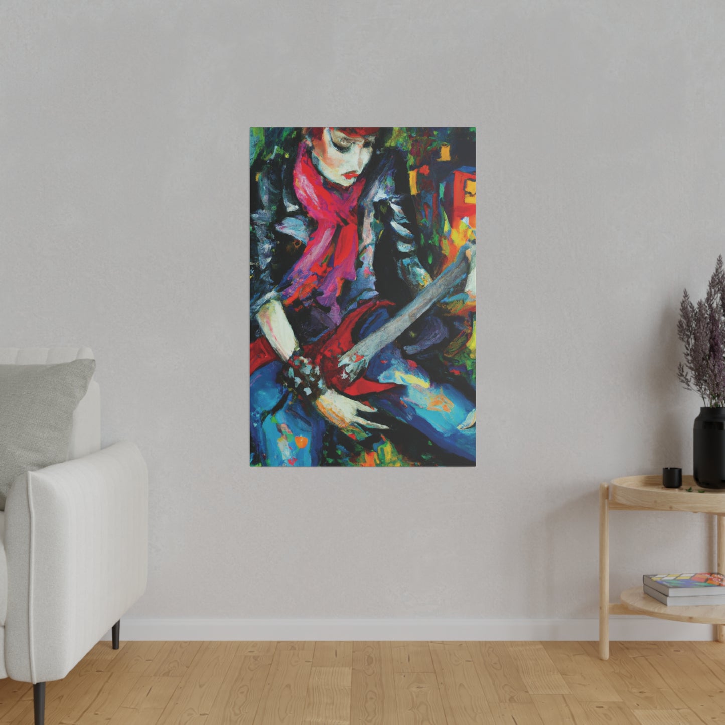 834A - Rockstar Oil Painting Style Print | Poster | Home Decor | Wall Art | Music Art | Canvas