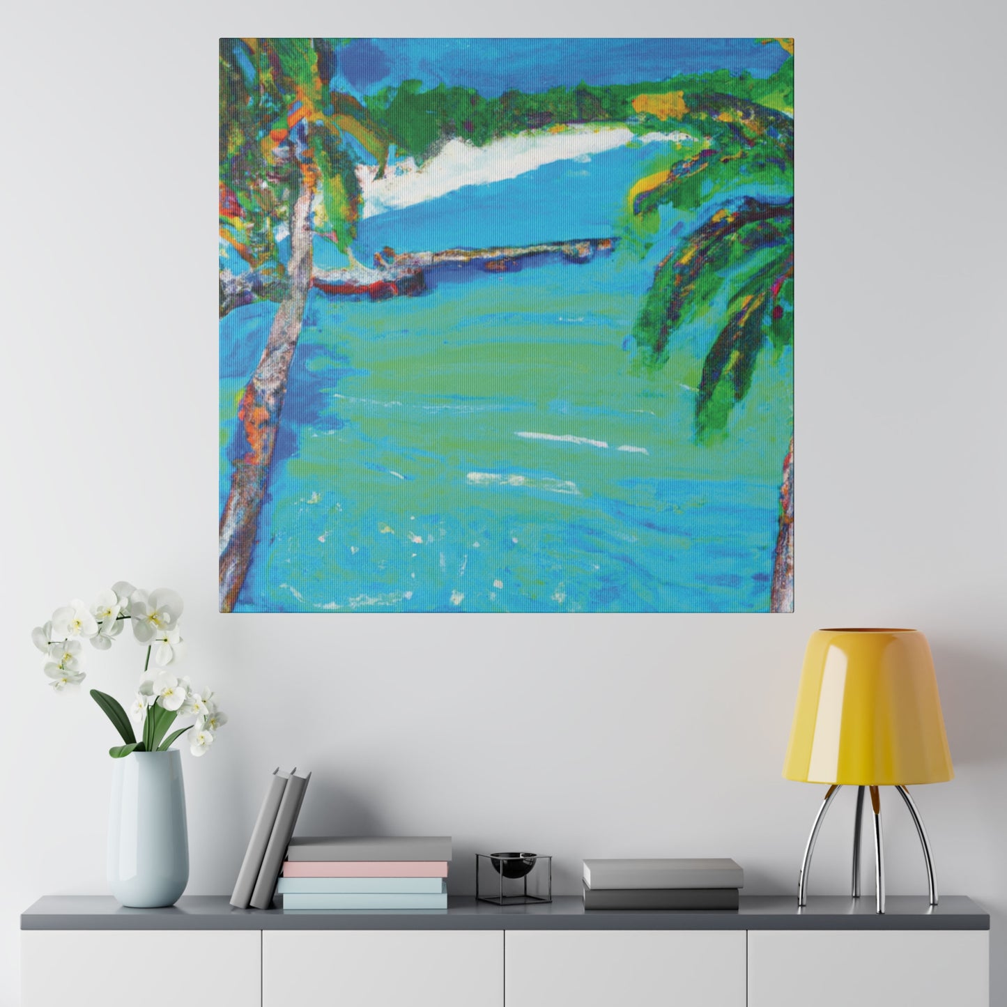 2499M - Bahamas Ocean Painting Print | Bahamas | Ocean | Beach | Poster | Home Decor | Wall Art | Canvas