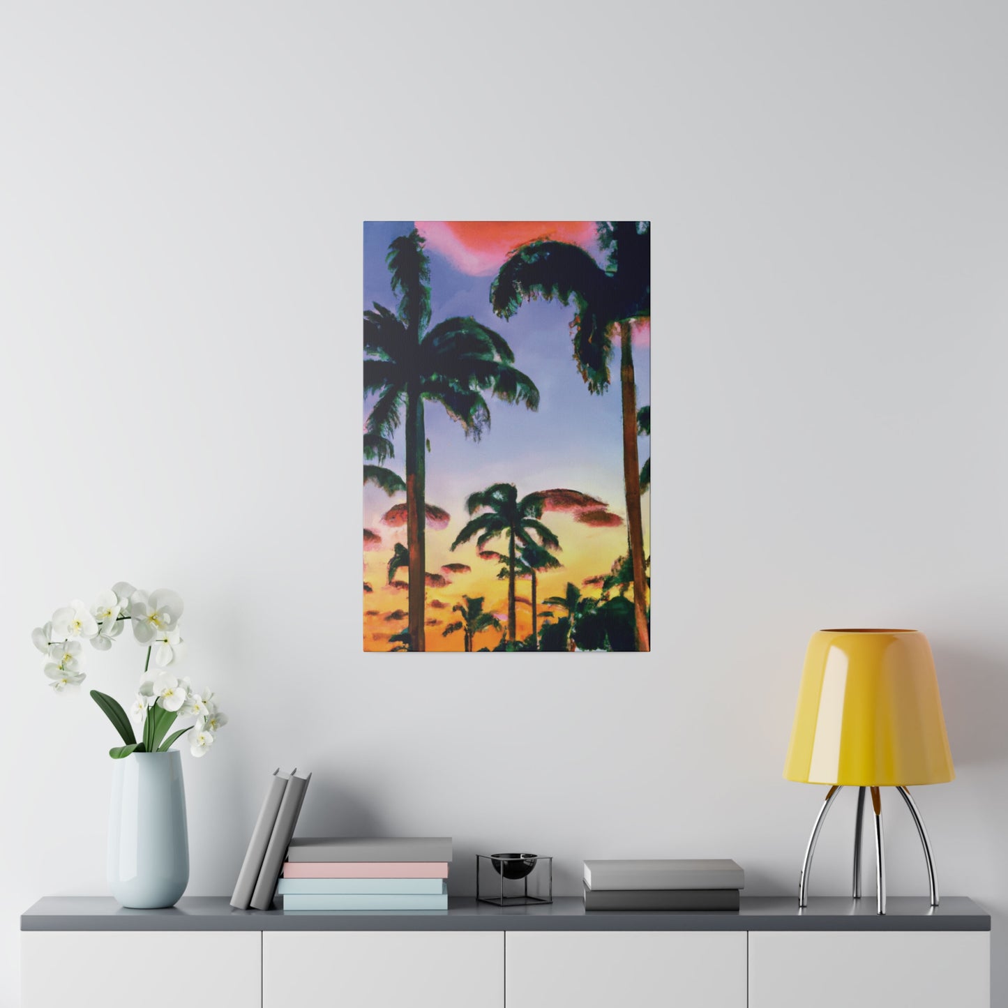 5202J - Miami Beach Sunset Painting Print | Miami | Beach | Sunset | Poster | Home Decor | Wall Art | Canvas