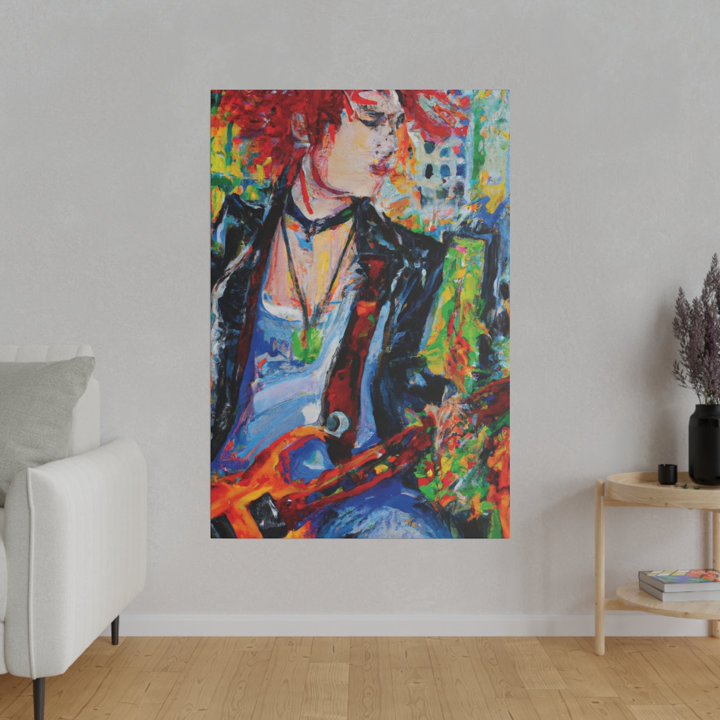 9144X - Rockstar Oil Painting Style Print | Poster | Home Decor | Wall Art | Music Art | Canvas