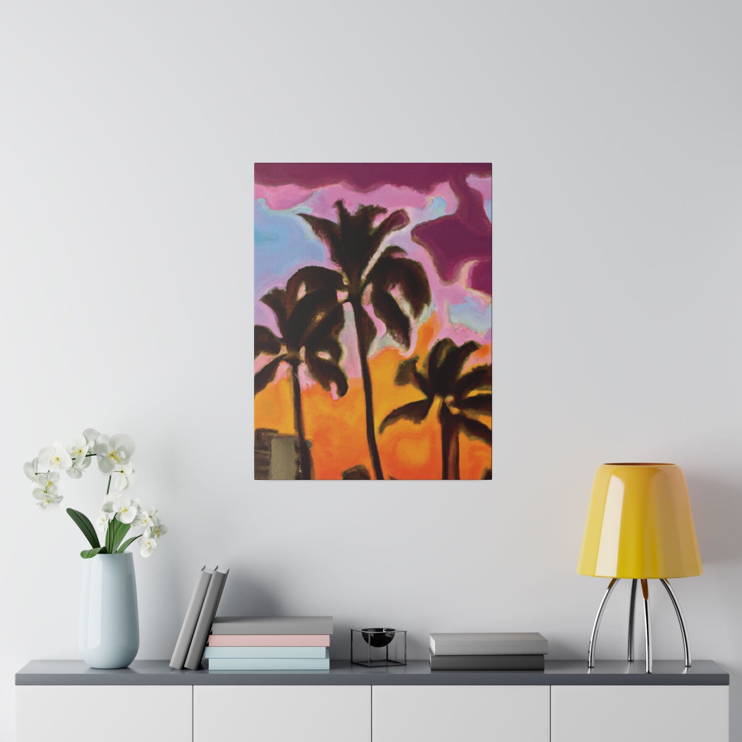 6721C - Miami Beach Sunset Painting Print | Miami | Beach | Sunset | Poster | Home Decor | Wall Art | Canvas