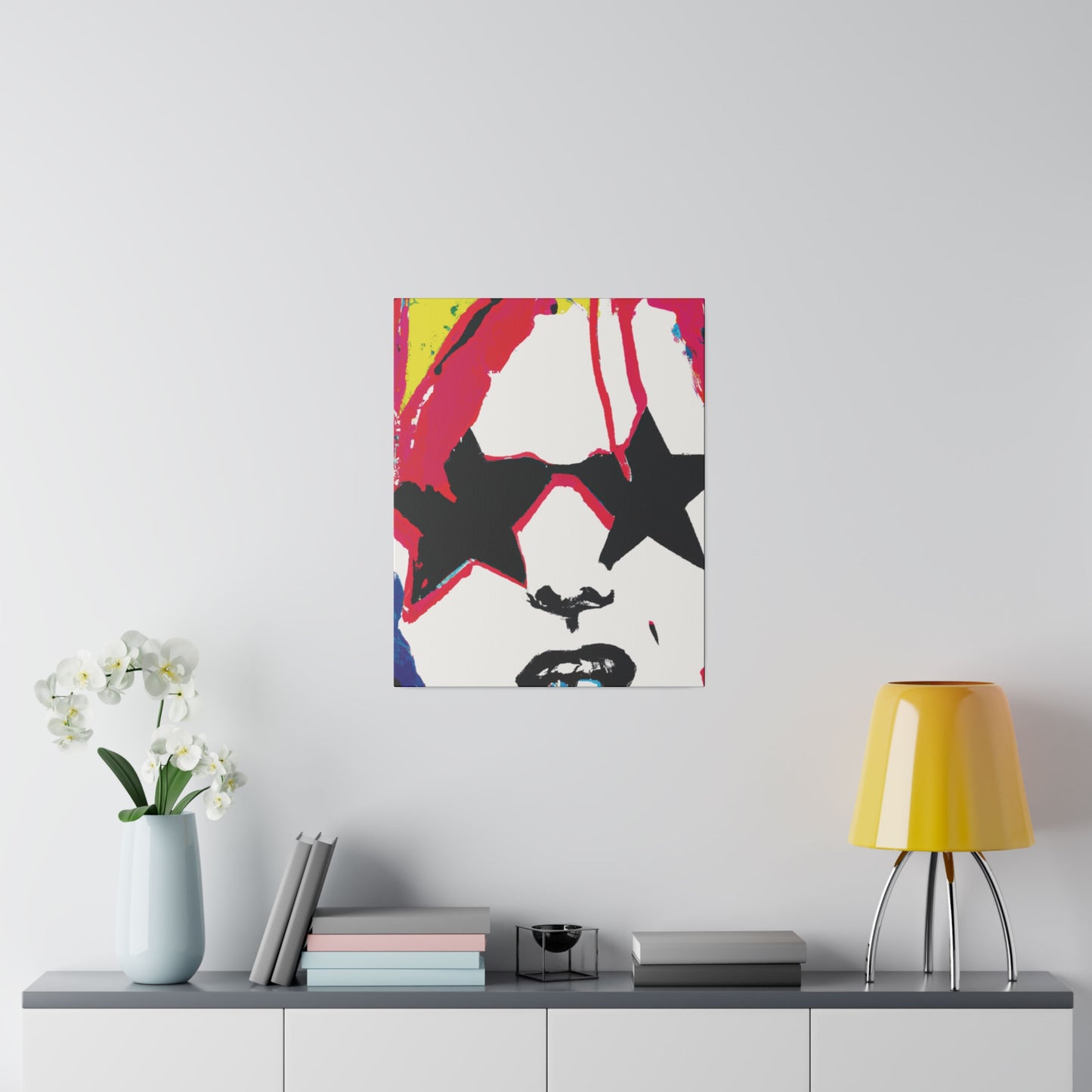 5681G - Rockstar Painting Print | Face | Abstract | Poster | Home Decor | Wall Art | Music Art | Canvas