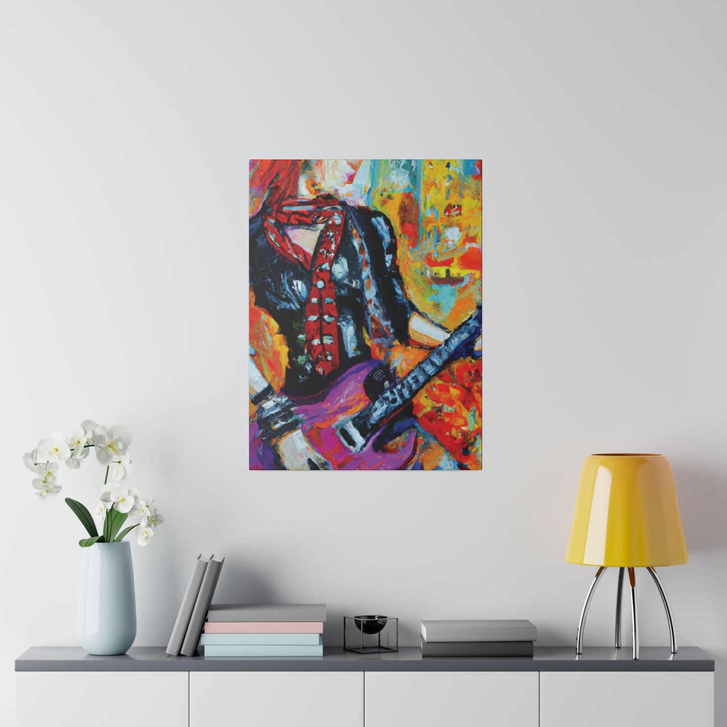 7342P - Rockstar Oil Painting Style Print | Poster | Home Decor | Wall Art | Music Art | Canvas