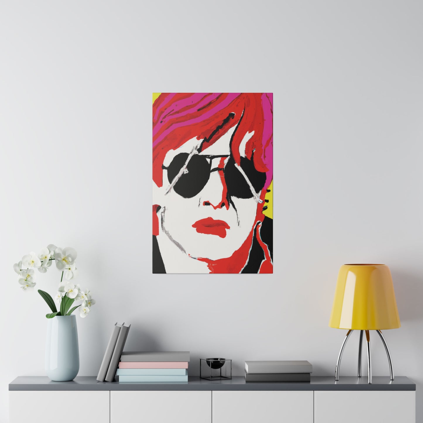 6831H - Rockstar Painting Print | Face | Abstract | Poster | Home Decor | Wall Art | Music Art | Canvas