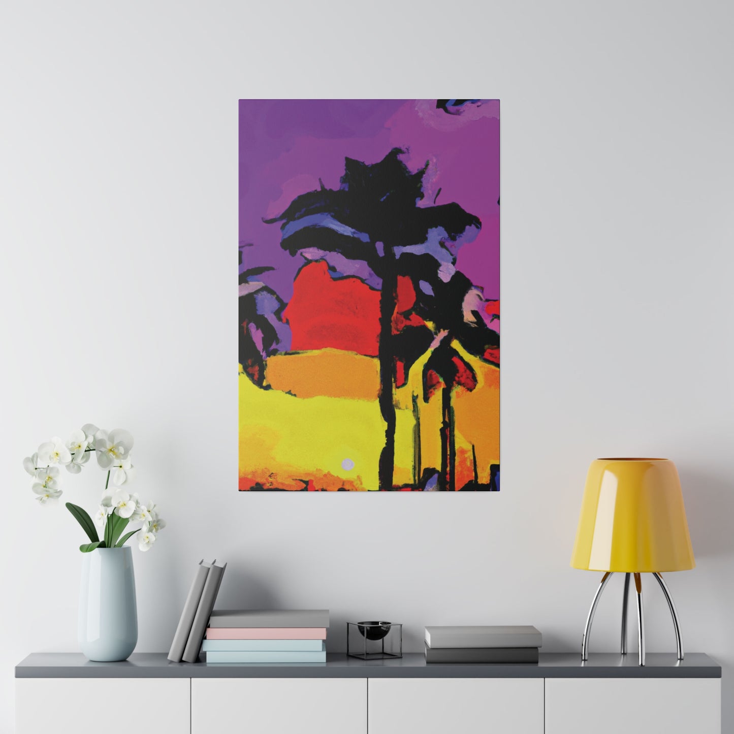 4854H - Miami Beach Sunset Painting Print | Miami | Beach | Sunset | Poster | Home Decor | Wall Art | Canvas