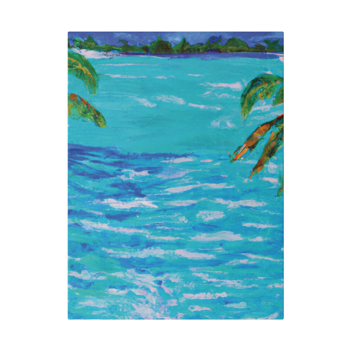 5802L - Bahamas Ocean Painting Print | Bahamas | Ocean | Beach | Poster | Home Decor | Wall Art | Canvas