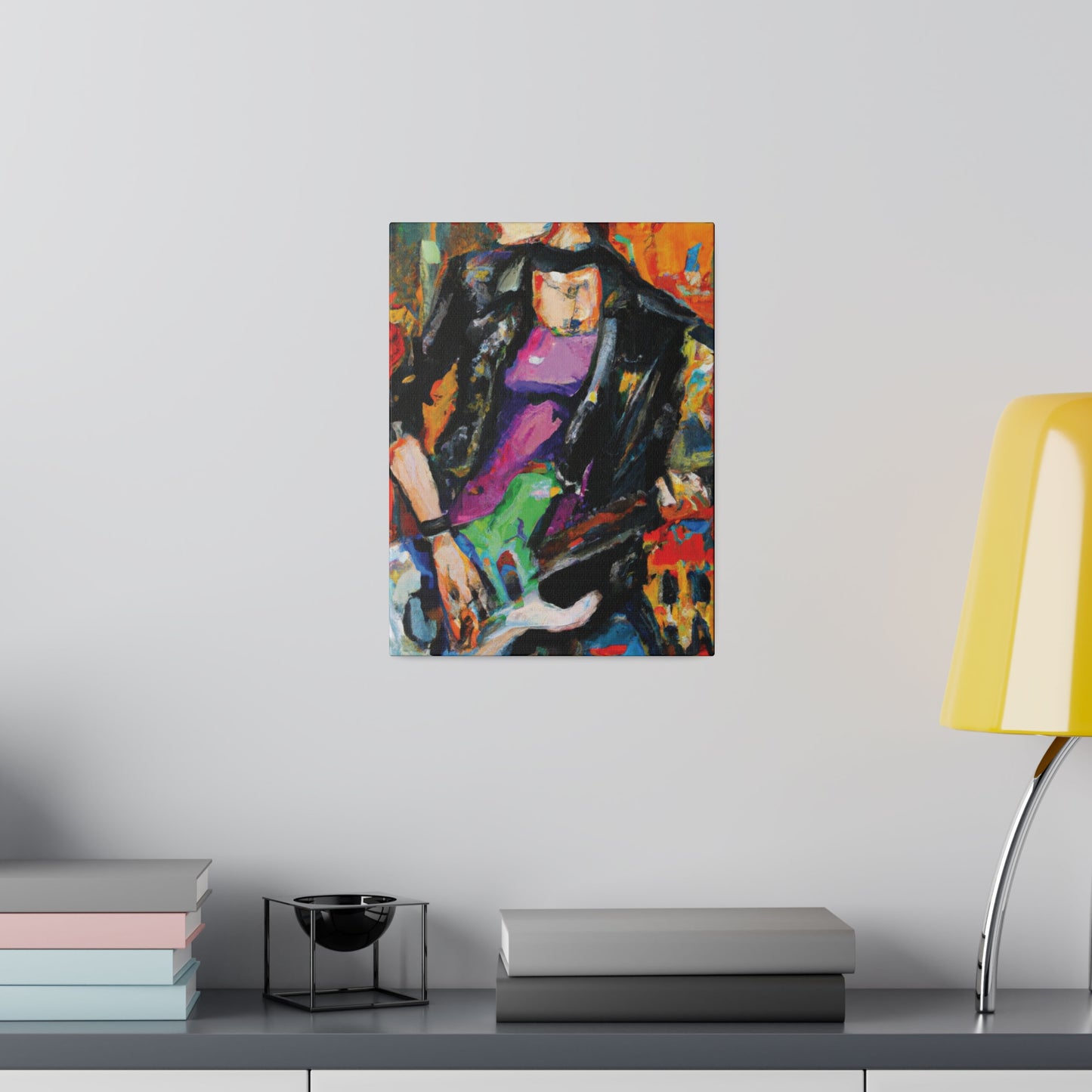 4895R - Rockstar Oil Painting Style Print | Poster | Home Decor | Wall Art | Music Art | Canvas