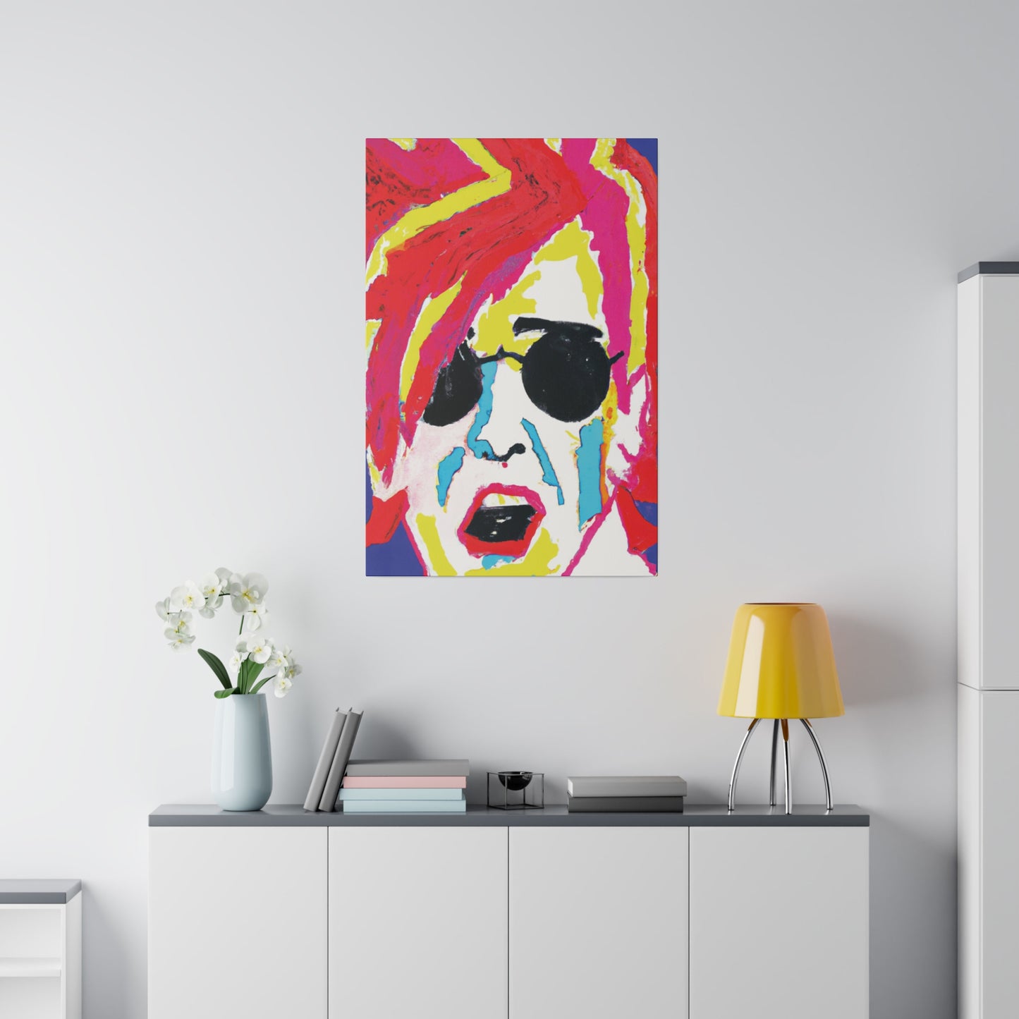 5397K - Rockstar Painting Print | Face | Abstract | Poster | Home Decor | Wall Art | Music Art | Canvas