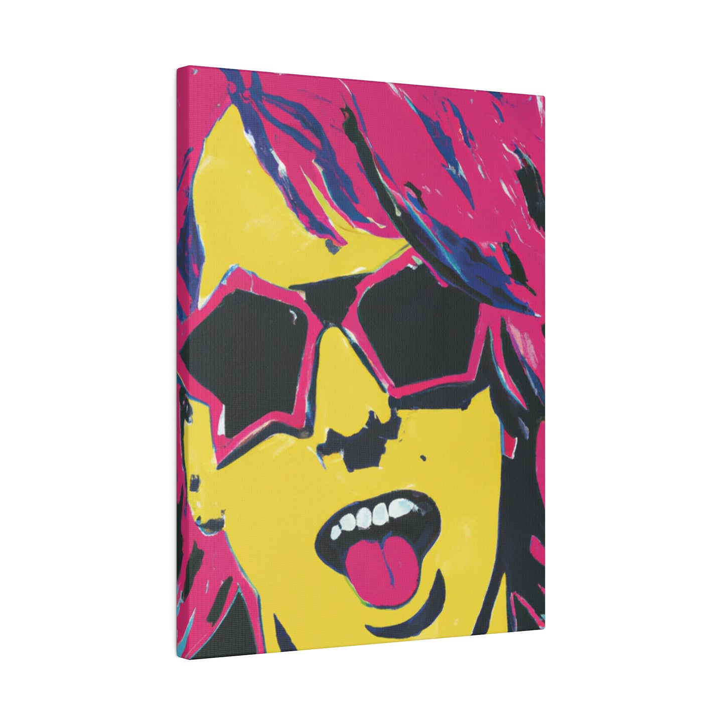 2536W - Rockstar Painting Print | Face | Abstract | Poster | Home Decor | Wall Art | Music Art | Canvas