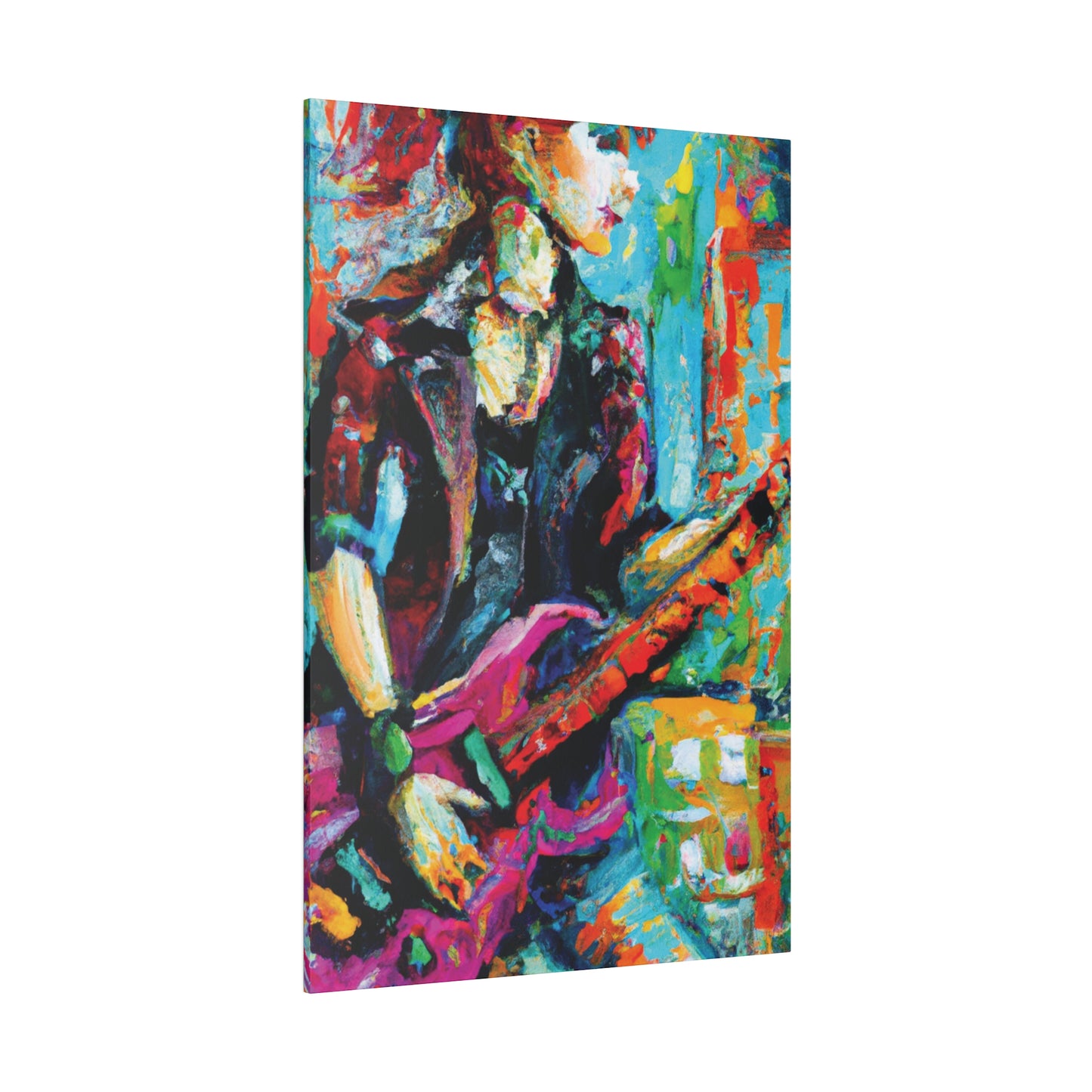 5003E - Rockstar Oil Painting Style Print | Poster | Home Decor | Wall Art | Music Art | Canvas