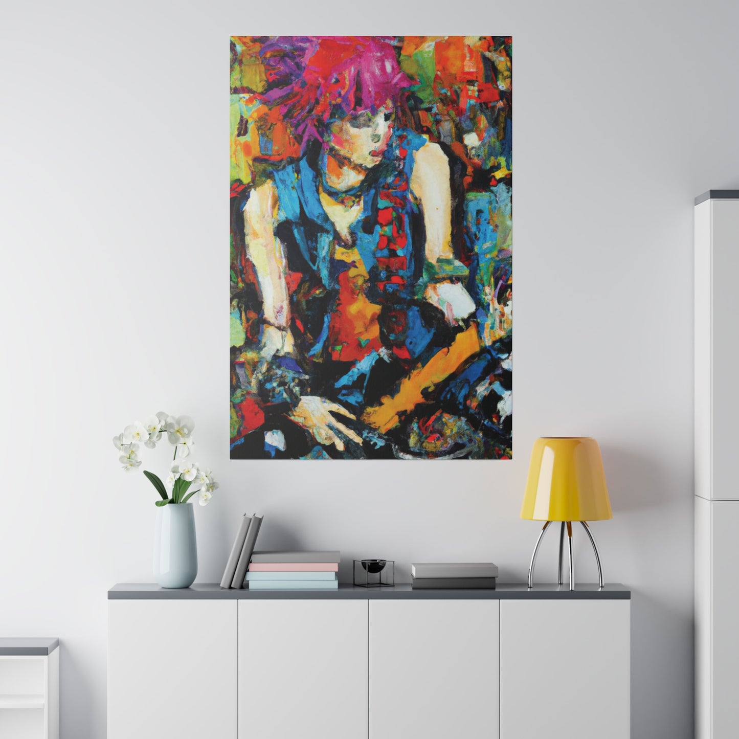 5373K - Rockstar Oil Painting Style Print | Poster | Home Decor | Wall Art | Music Art | Canvas