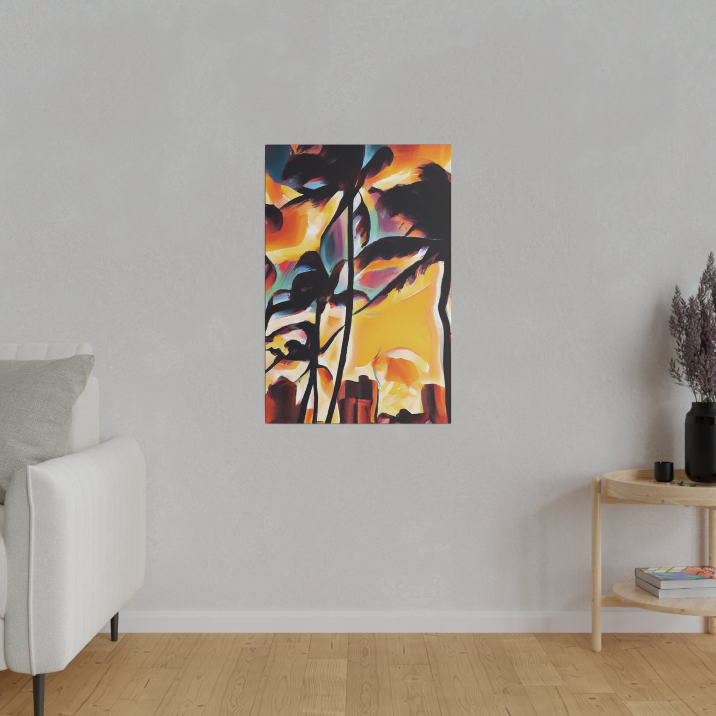 7343H - Miami Beach Sunset Painting Print | Miami | Beach | Sunset | Poster | Home Decor | Wall Art | Canvas