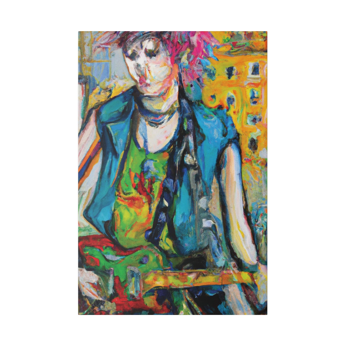 5368N - Rockstar Oil Painting Style Print | Poster | Home Decor | Wall Art | Music Art | Canvas