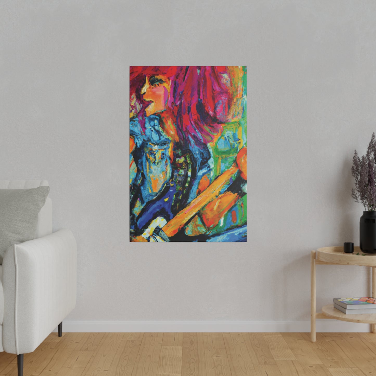 9483V - Rockstar Oil Painting Style Print | Poster | Home Decor | Wall Art | Music Art | Canvas
