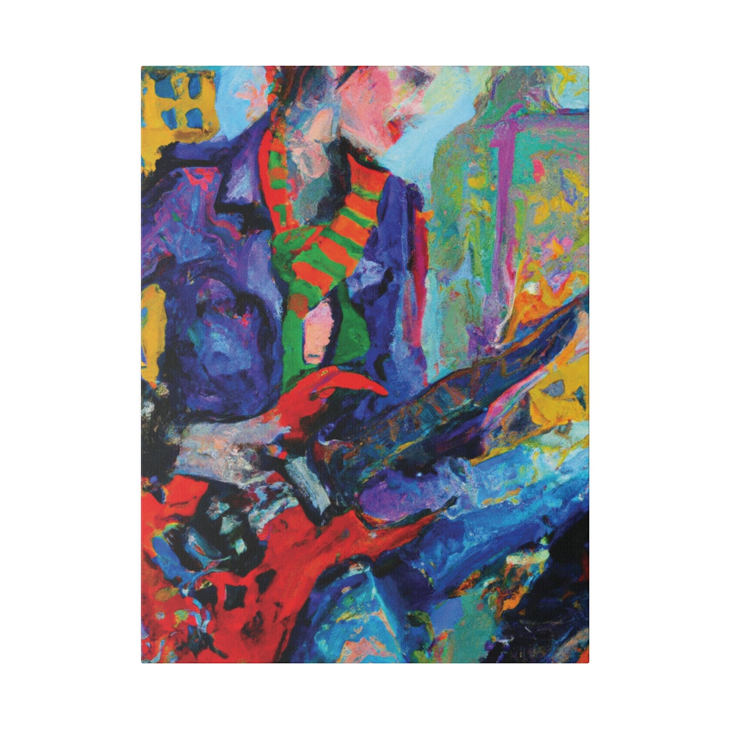 5227E - Rockstar Oil Painting Style Print | Poster | Home Decor | Wall Art | Music Art | Canvas