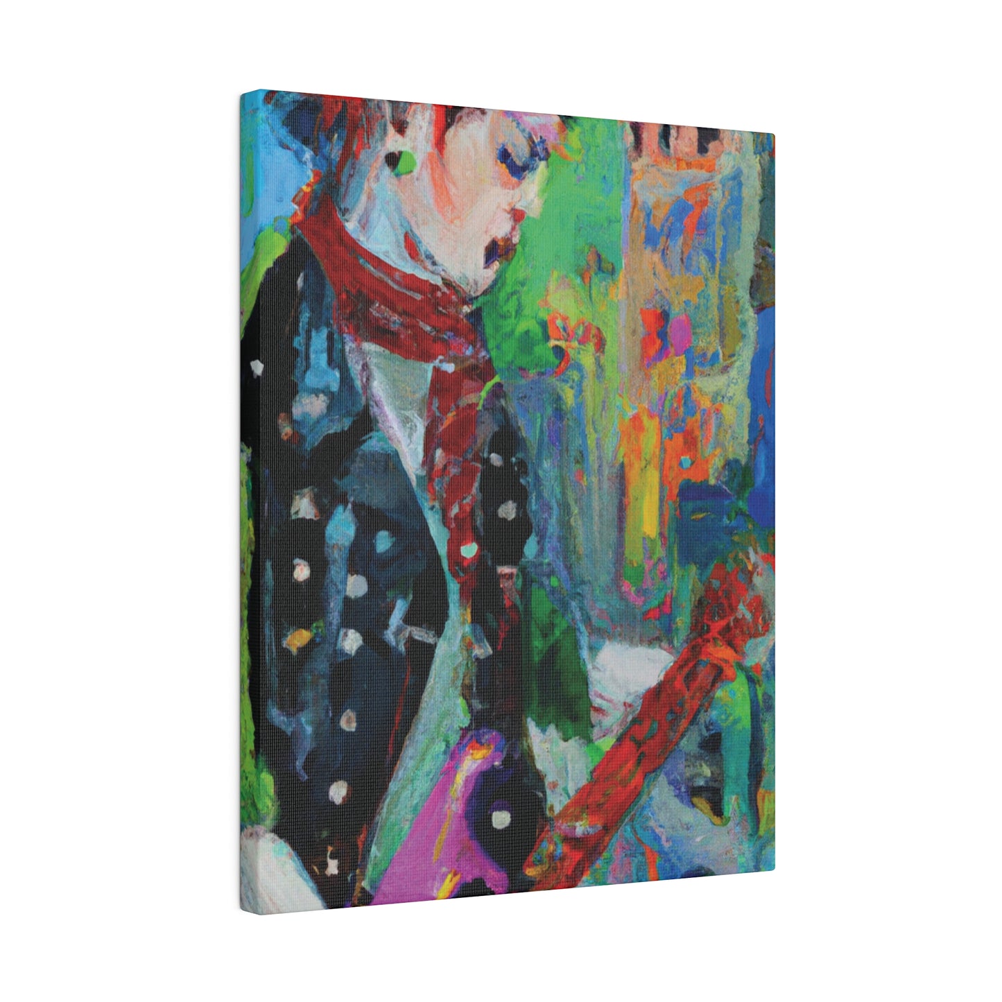 9721W - Rockstar Oil Painting Style Print | Poster | Home Decor | Wall Art | Music Art | Canvas