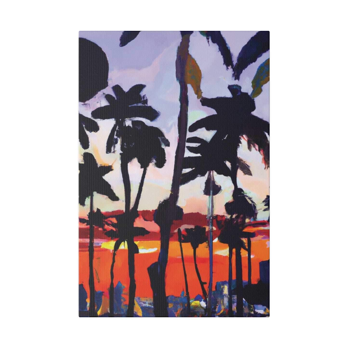 4161D - Miami Beach Sunset Painting Print | Miami | Beach | Sunset | Poster | Home Decor | Wall Art | Canvas