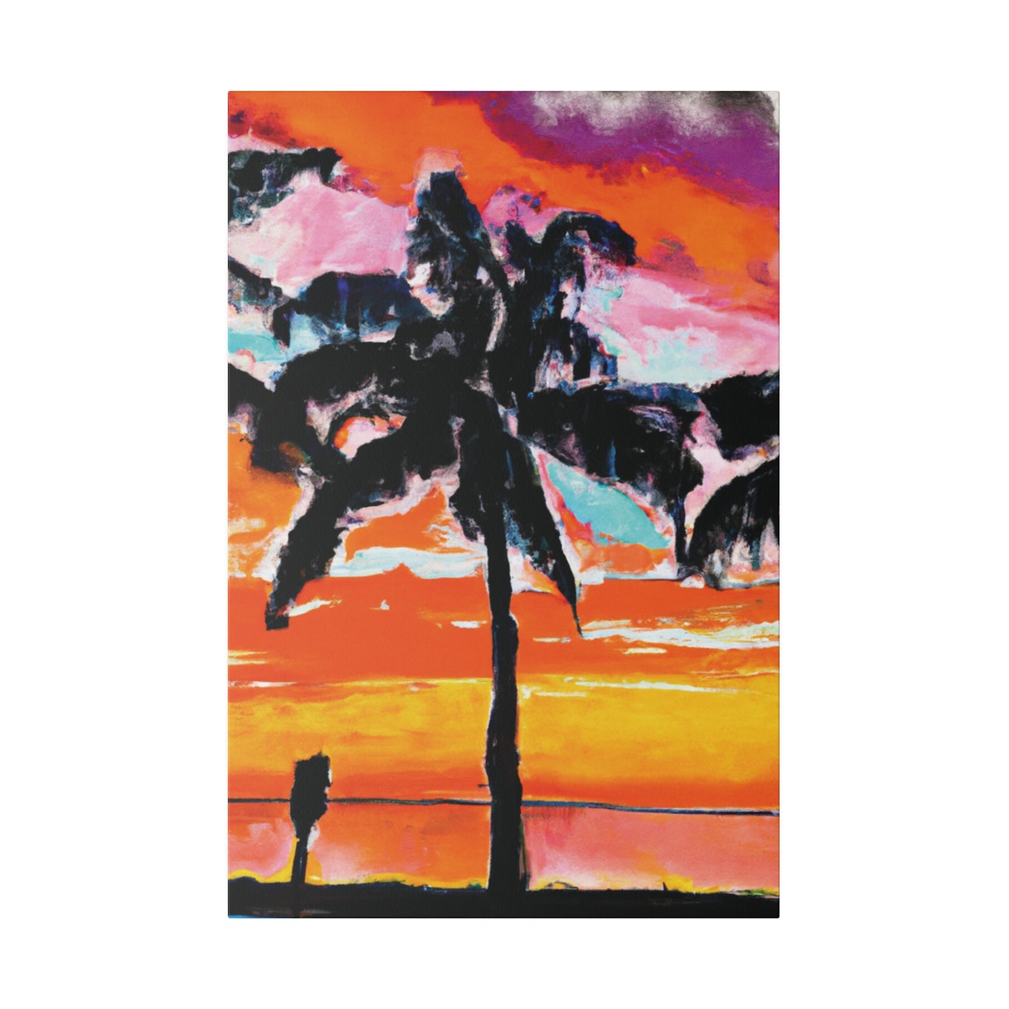 8371S - Miami Beach Sunset Painting Print | Miami | Beach | Sunset | Poster | Home Decor | Wall Art | Canvas