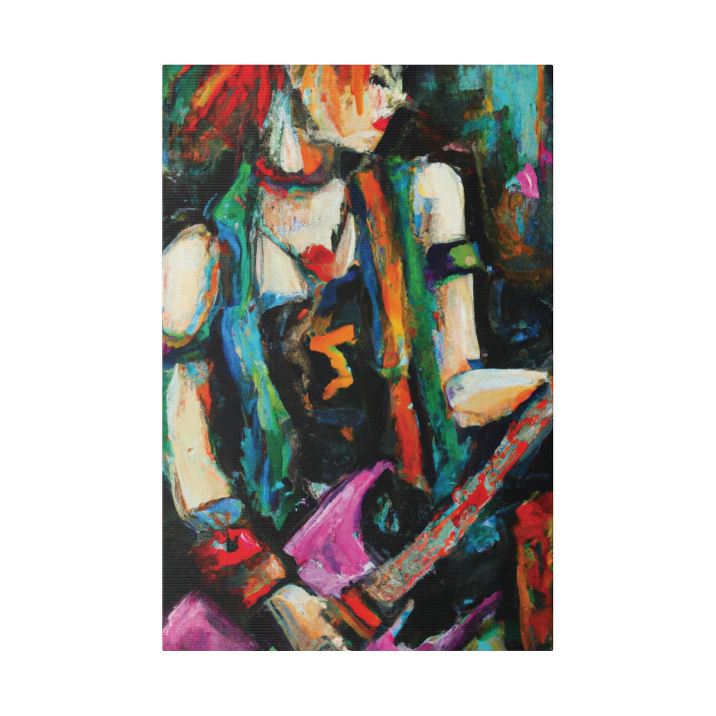 2705X - Rockstar Oil Painting Style Print | Poster | Home Decor | Wall Art | Music Art | Canvas