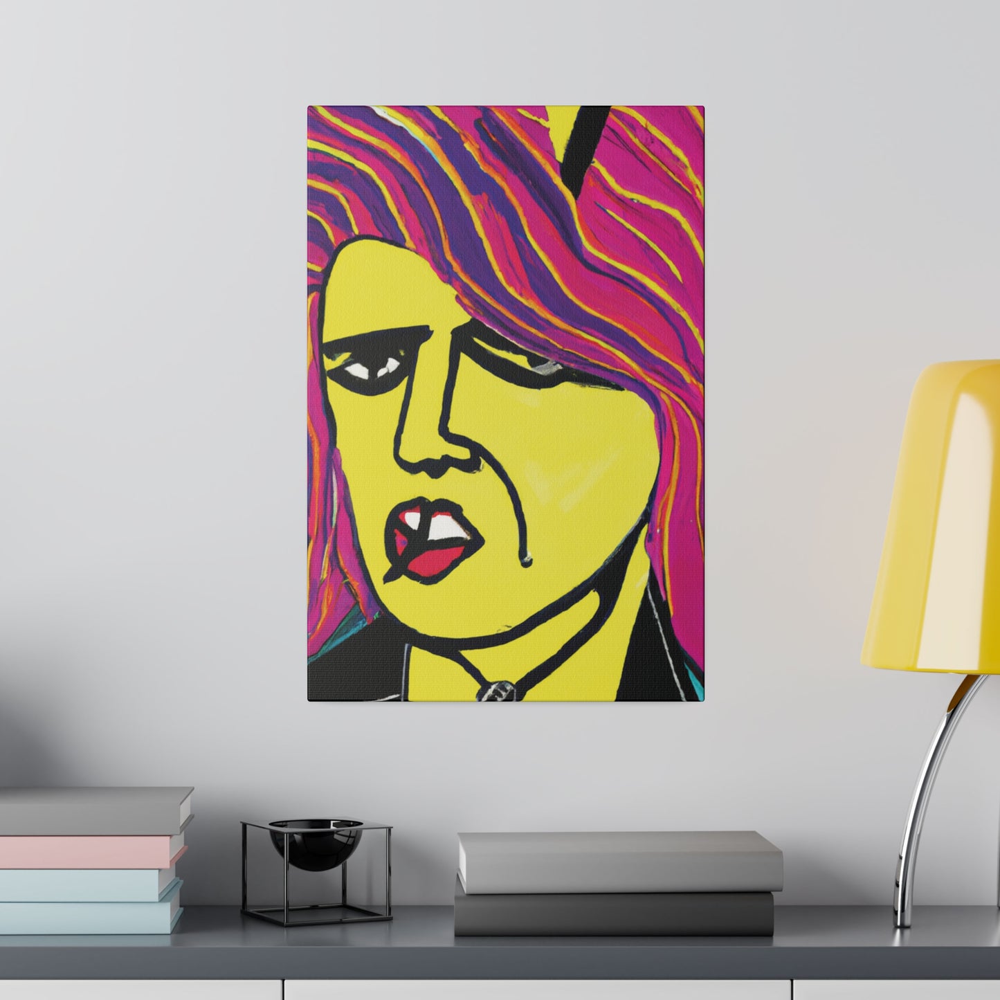 6639Q - Rockstar Painting Print | Face | Abstract | Poster | Home Decor | Wall Art | Music Art | Canvas