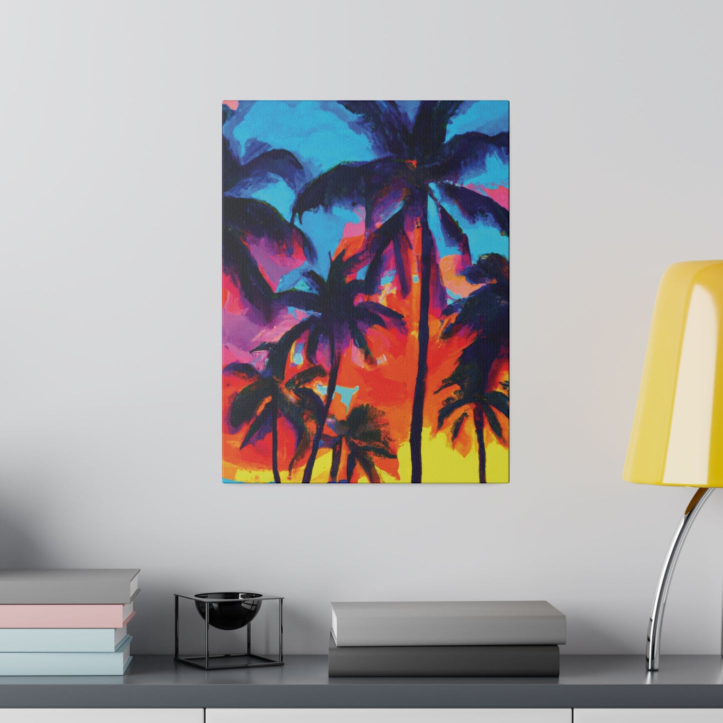 4672F - Miami Beach Sunset Painting Print | Miami | Beach | Sunset | Poster | Home Decor | Wall Art | Canvas