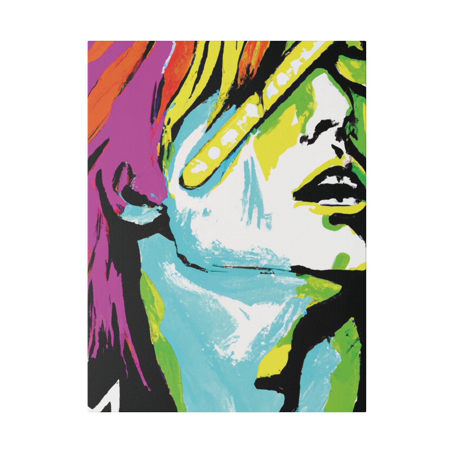 2120E - Rockstar Painting Print | Face | Abstract | Poster | Home Decor | Wall Art | Music Art | Canvas