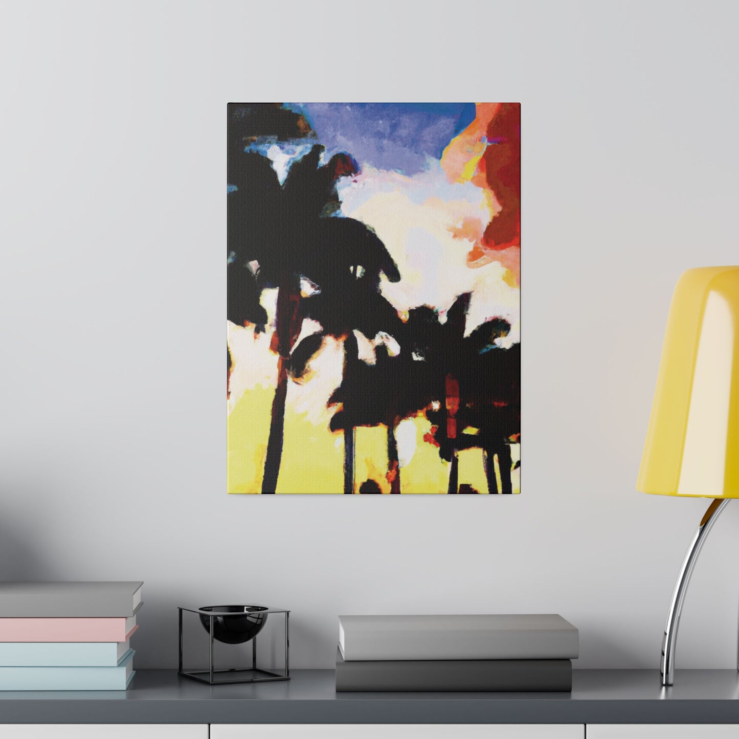 9127M - Miami Beach Sunset Painting Print | Miami | Beach | Sunset | Poster | Home Decor | Wall Art | Canvas