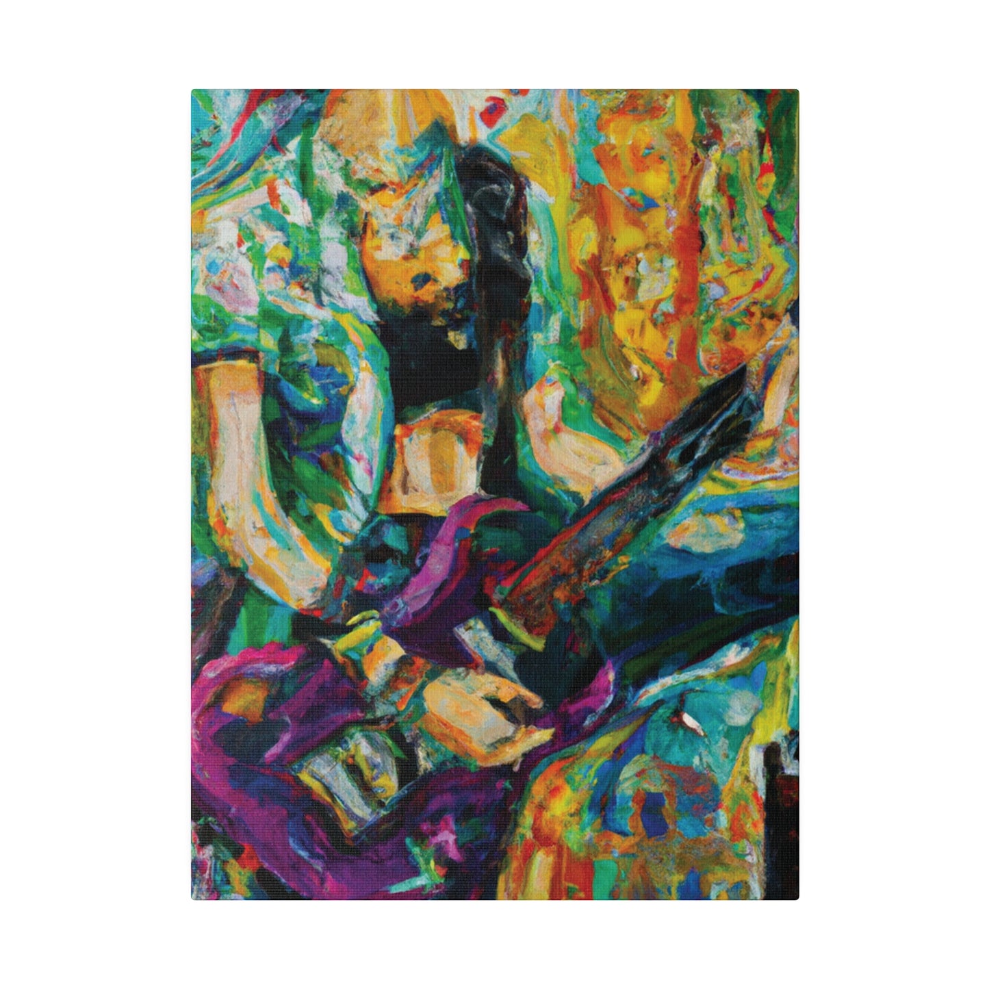 7362Z - Rockstar Oil Painting Style Print | Poster | Home Decor | Wall Art | Music Art | Canvas