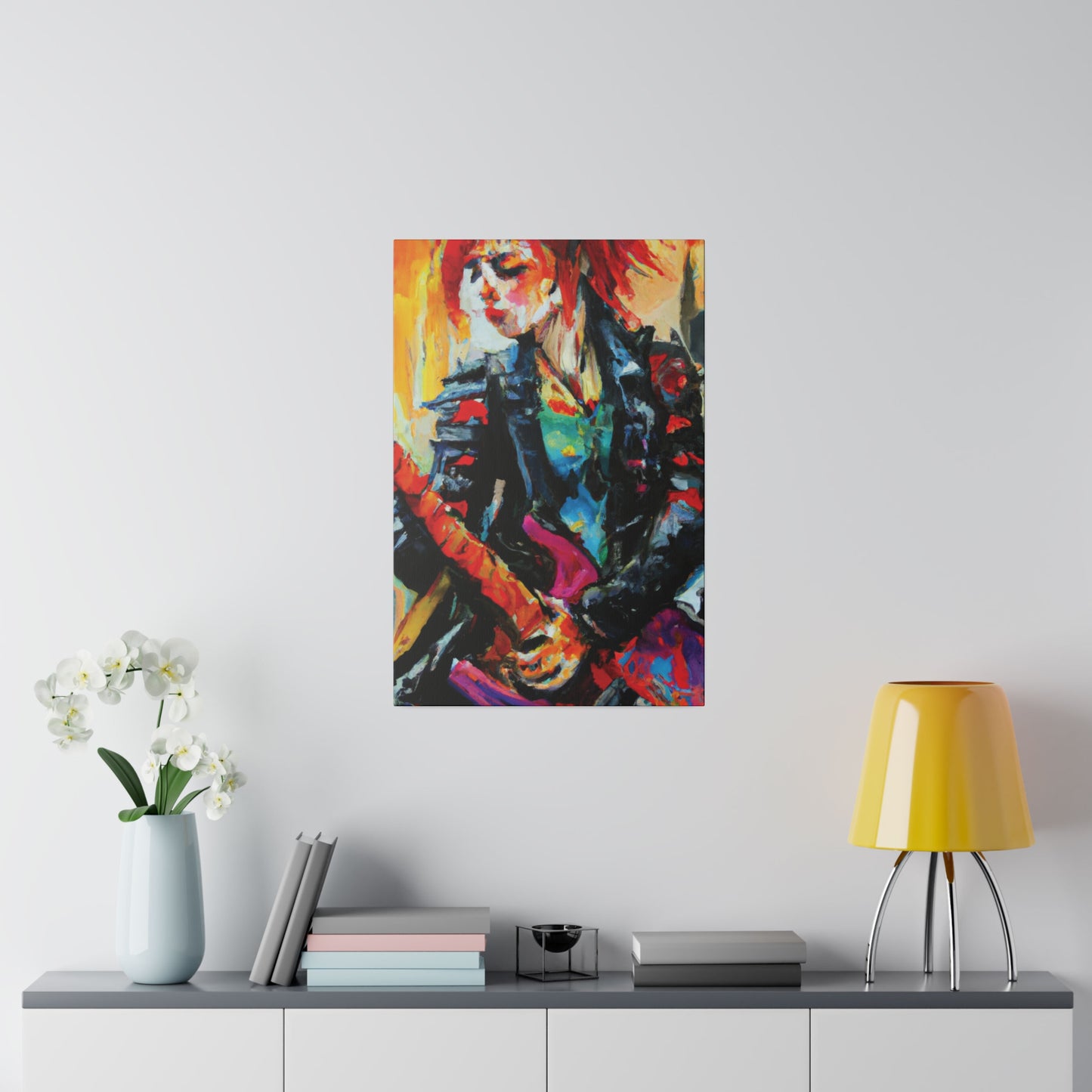 8596X - Rockstar Oil Painting Style Print | Poster | Home Decor | Wall Art | Music Art | Canvas