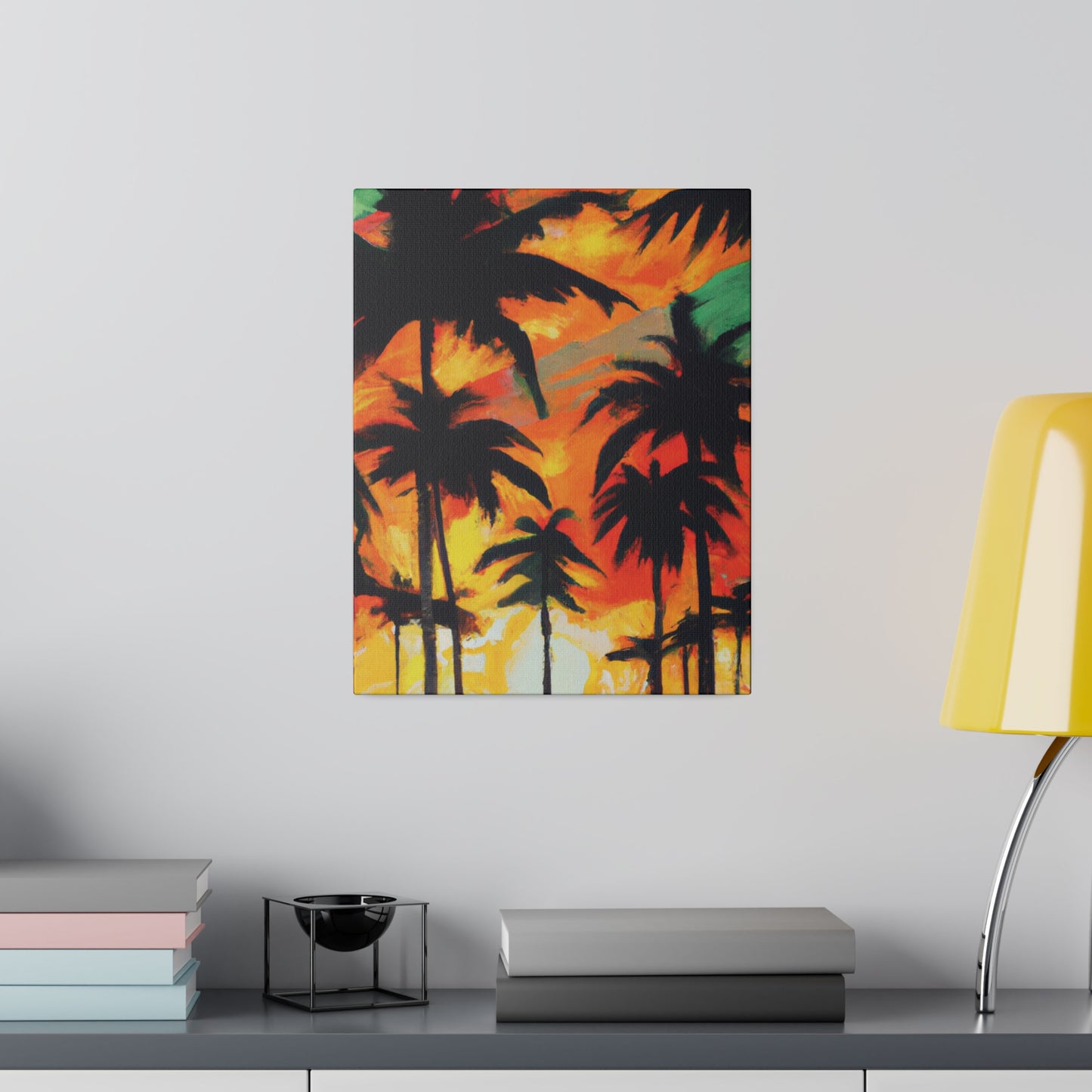 4567E - Miami Beach Sunset Painting Print | Miami | Beach | Sunset | Poster | Home Decor | Wall Art | Canvas