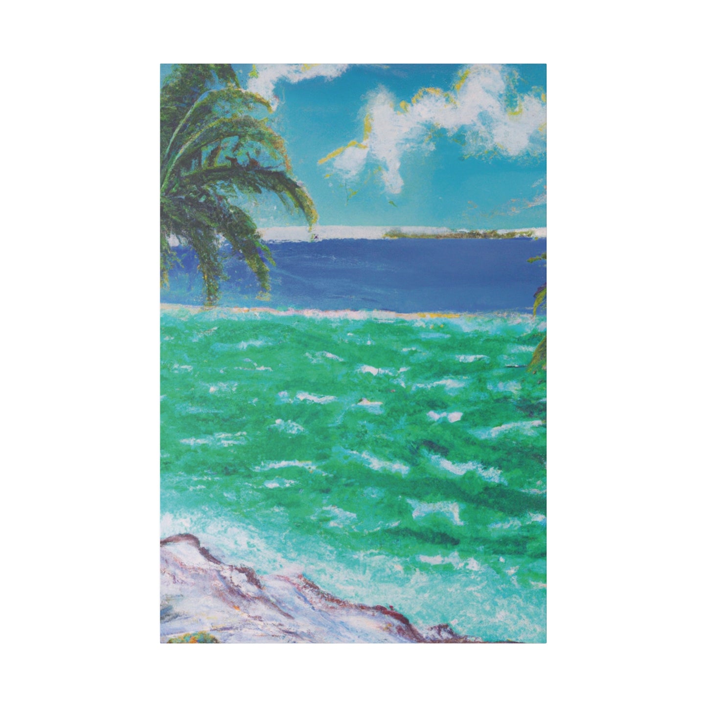 8274K - Bahamas Ocean Painting Print | Bahamas | Ocean | Beach | Poster | Home Decor | Wall Art | Canvas