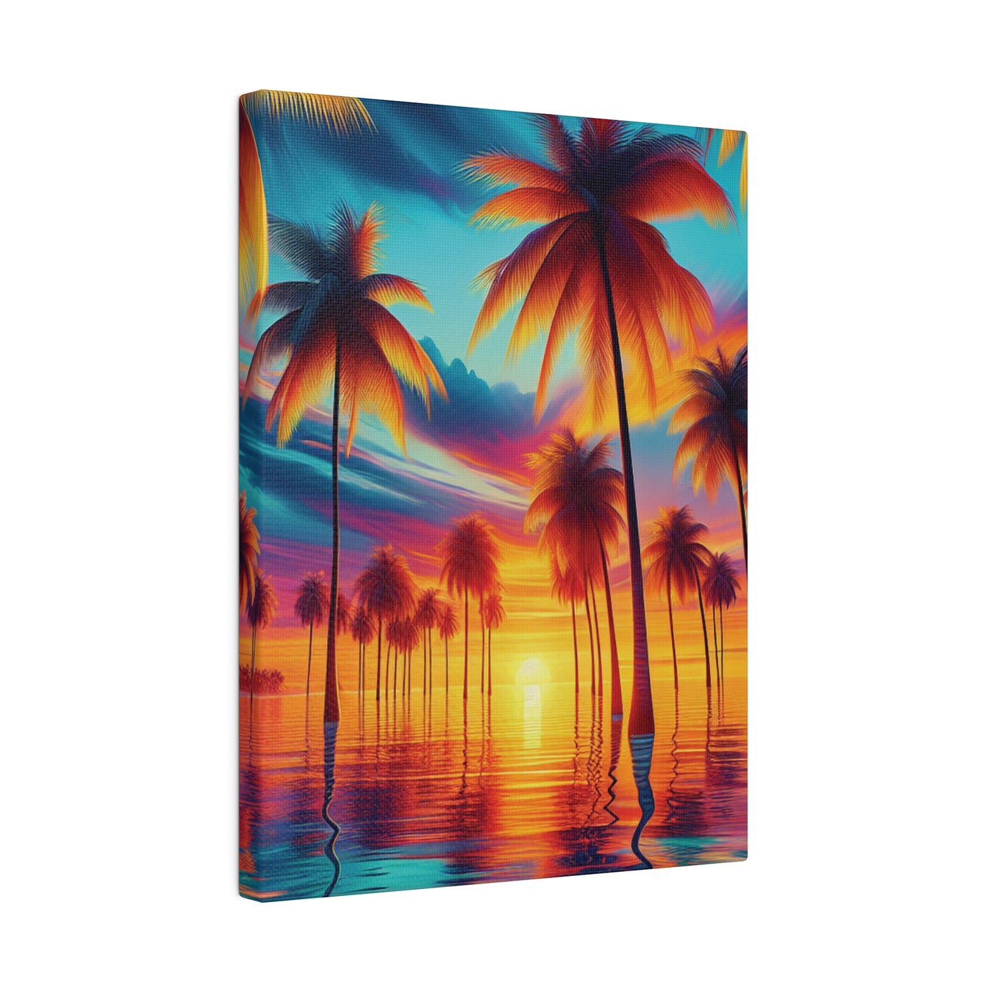 8235F - Miami Beach Sunset Painting Print | Miami | Beach | Sunset | Poster | Home Decor | Wall Art | Canvas