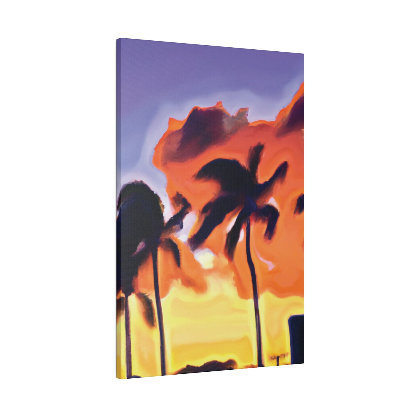 3415F - Miami Beach Sunset Painting Print | Miami | Beach | Sunset | Poster | Home Decor | Wall Art | Canvas