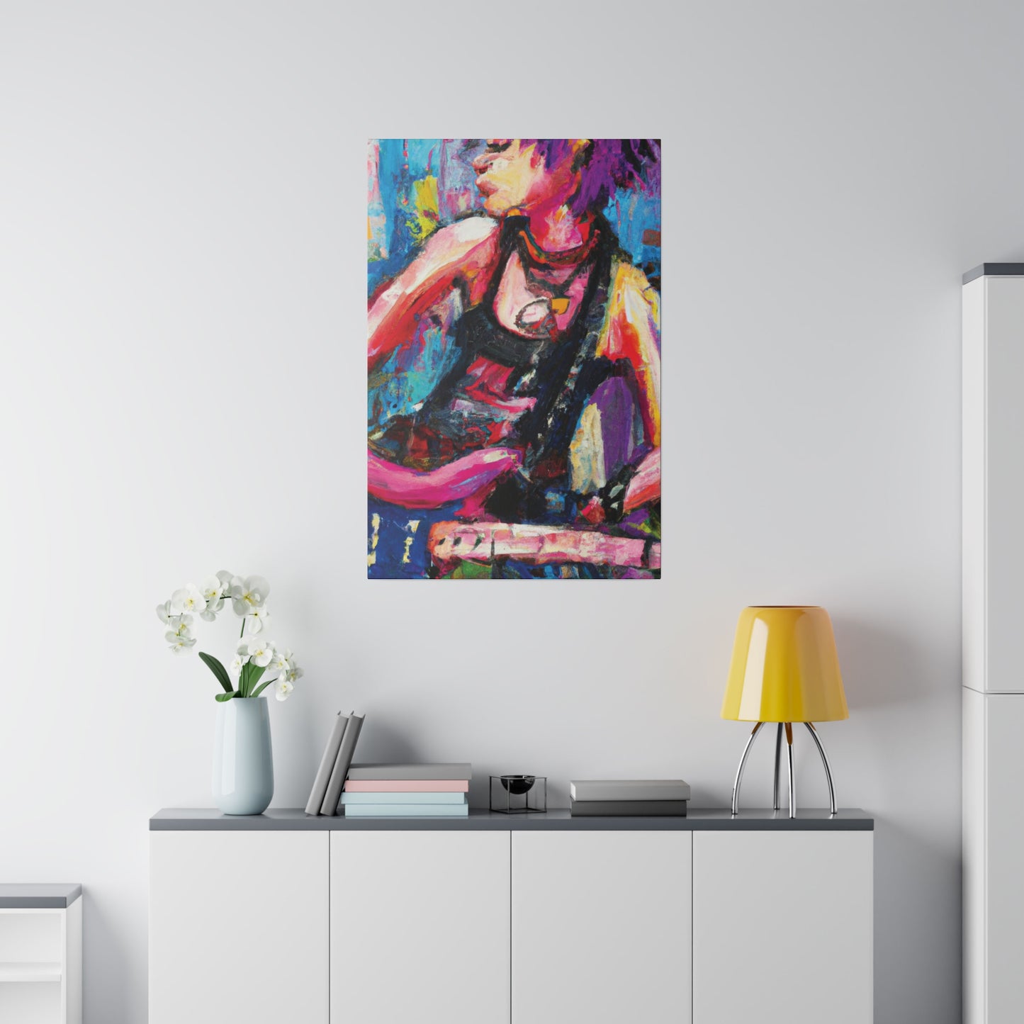 7793Y - Rockstar Oil Painting Style Print | Poster | Home Decor | Wall Art | Music Art | Canvas