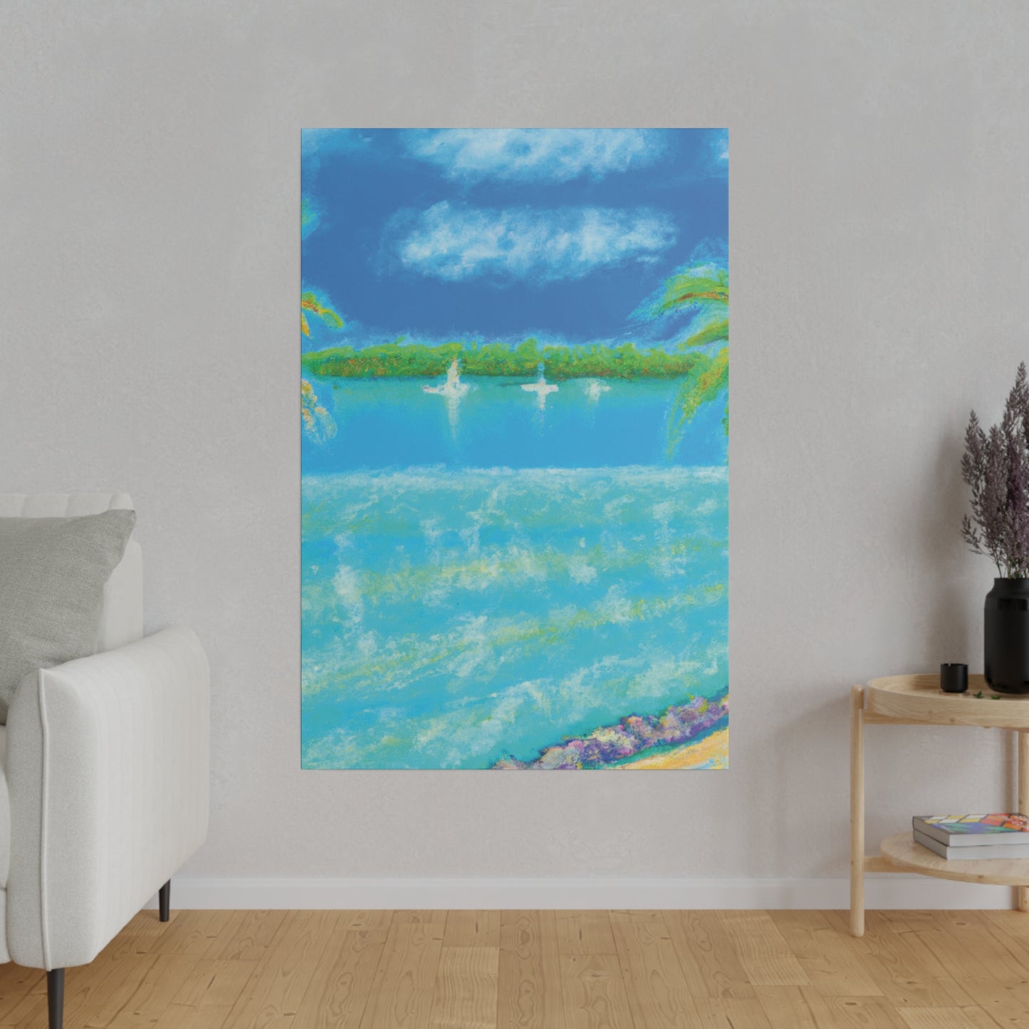 8369D - Bahamas Ocean Painting Print | Bahamas | Ocean | Beach | Poster | Home Decor | Wall Art | Canvas