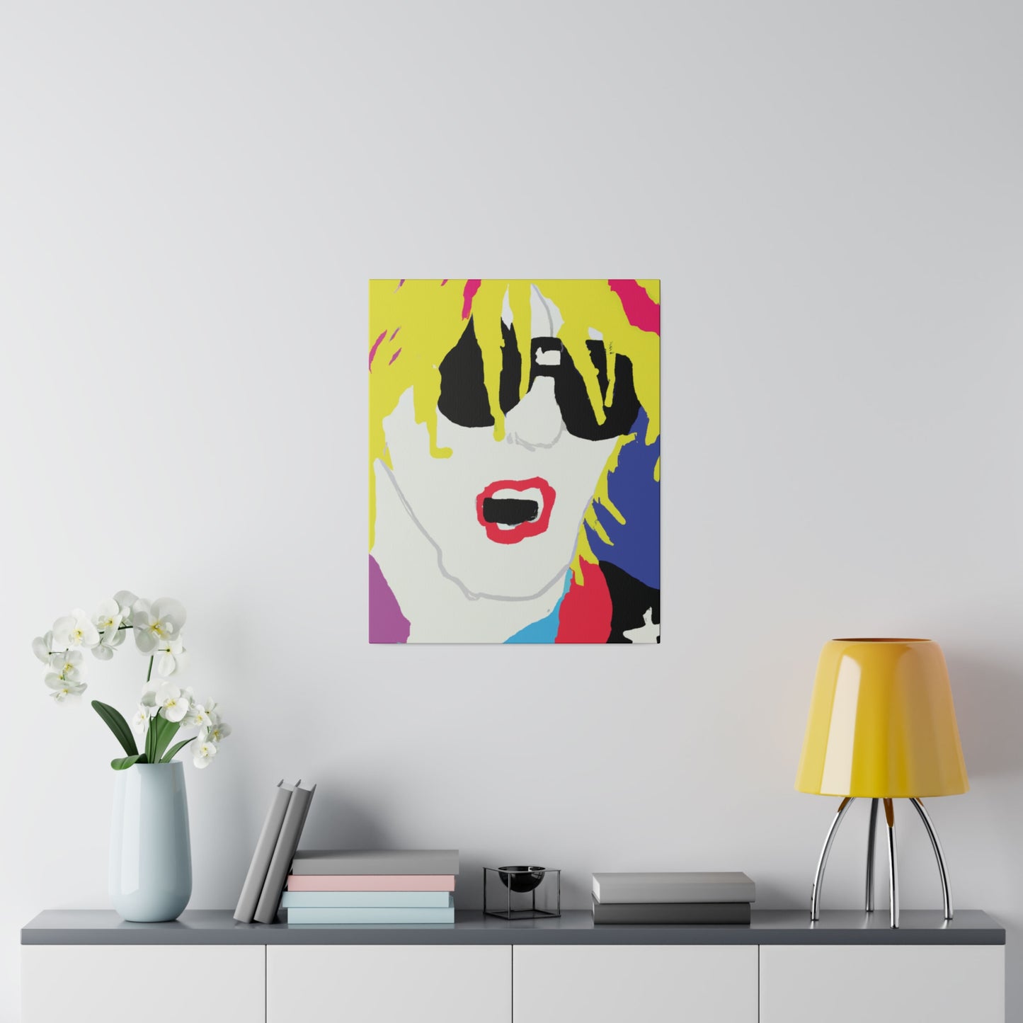 5917X - Rockstar Painting Print | Face | Abstract | Poster | Home Decor | Wall Art | Music Art | Canvas