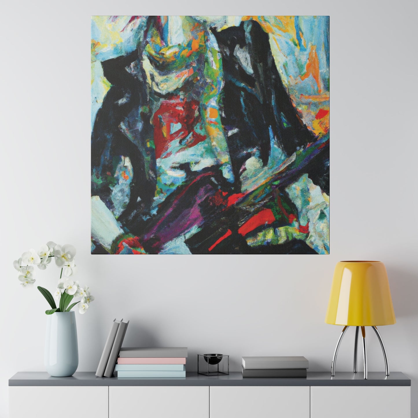 8915H - Rockstar Oil Painting Style Print | Poster | Home Decor | Wall Art | Music Art | Canvas
