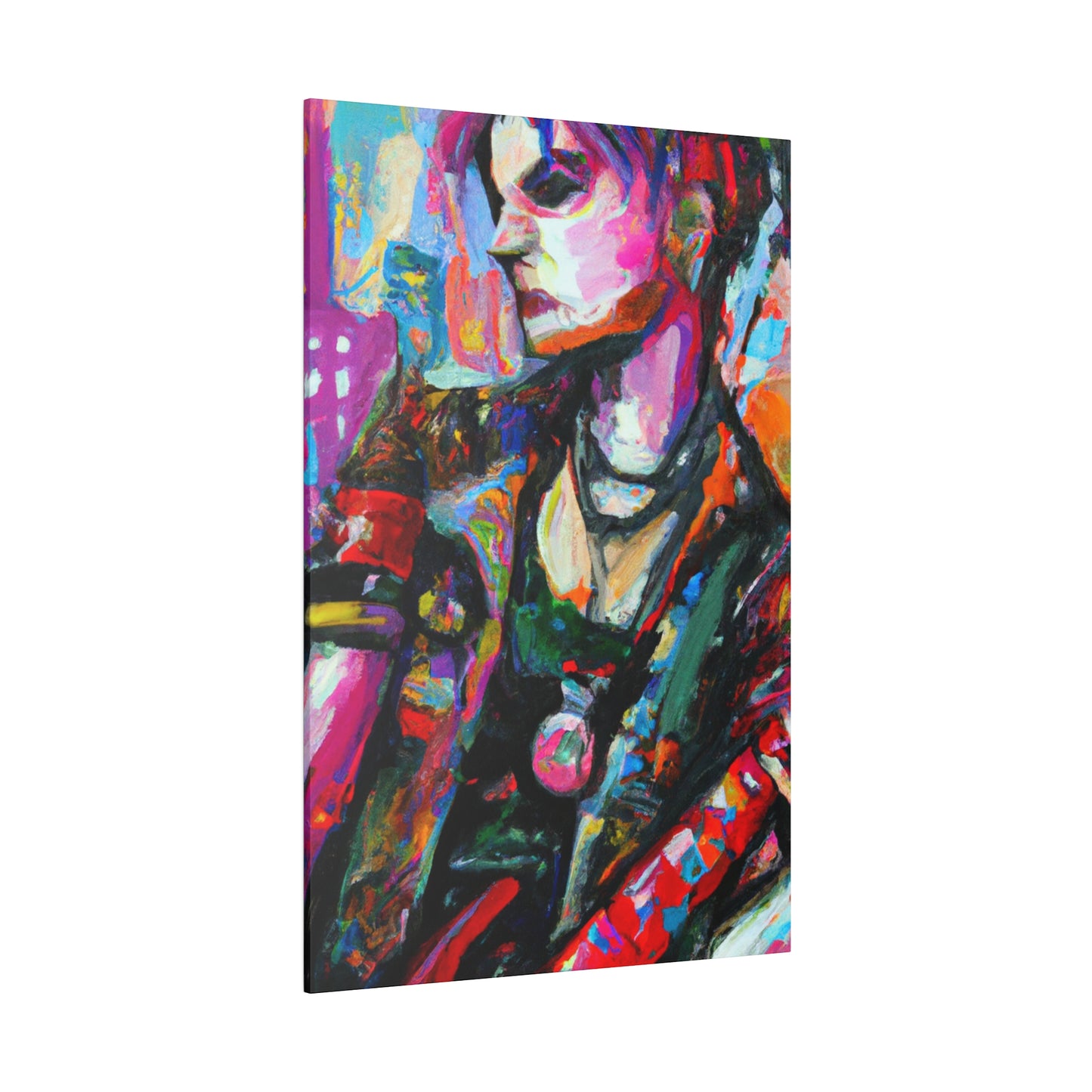 9392B - Rockstar Oil Painting Style Print | Poster | Home Decor | Wall Art | Music Art | Canvas