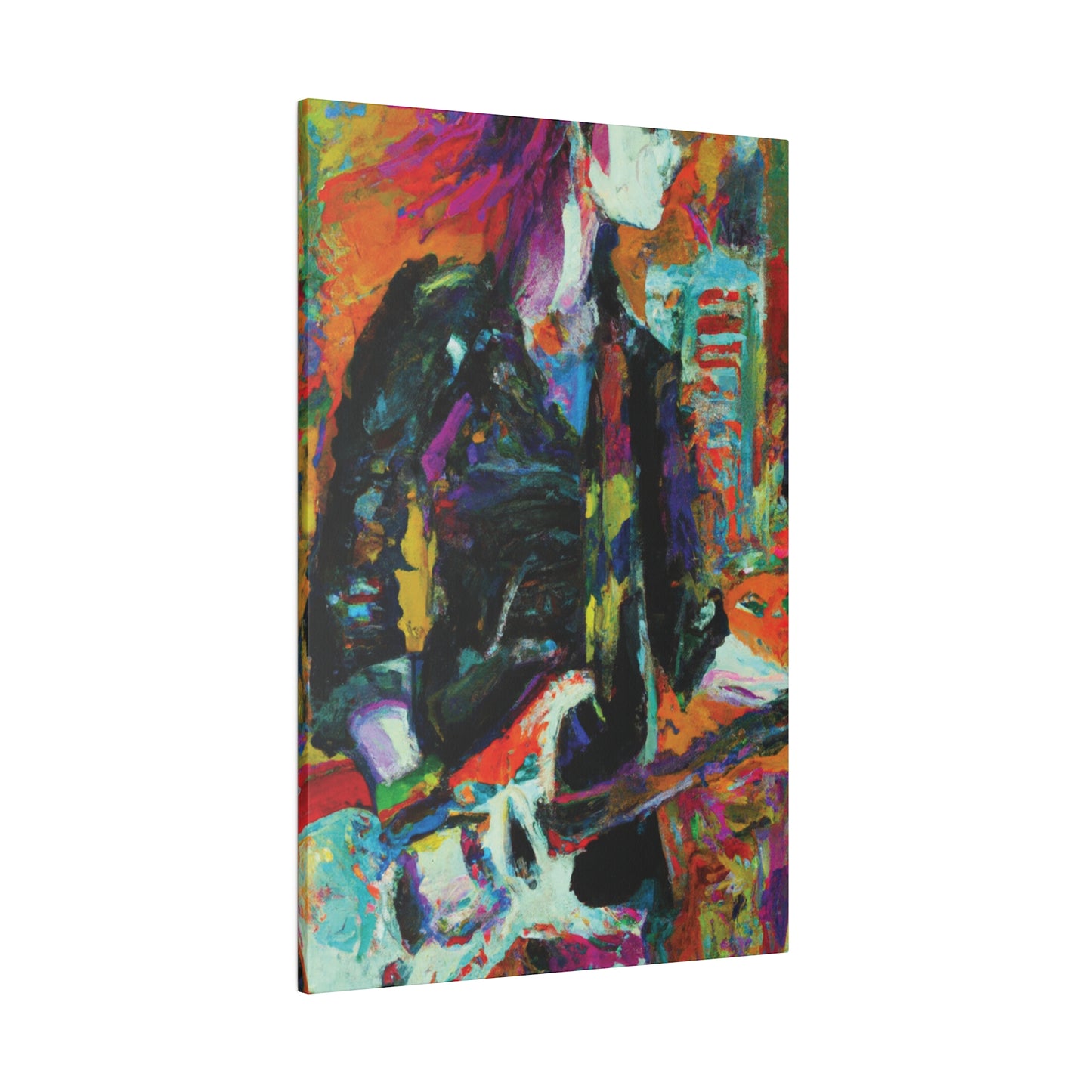 8673Z - Rockstar Oil Painting Style Print | Poster | Home Decor | Wall Art | Music Art | Canvas