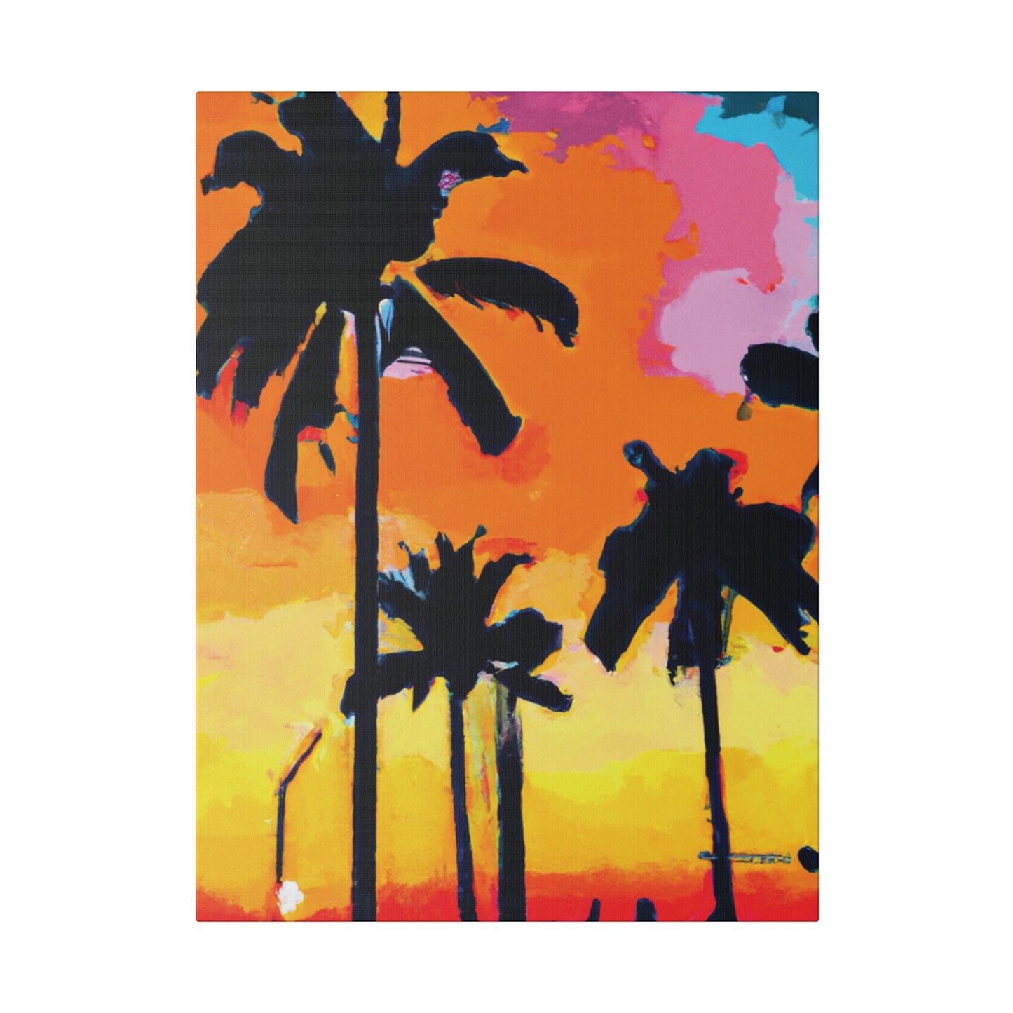 2956A - Miami Beach Sunset Painting Print | Miami | Beach | Sunset | Poster | Home Decor | Wall Art | Canvas