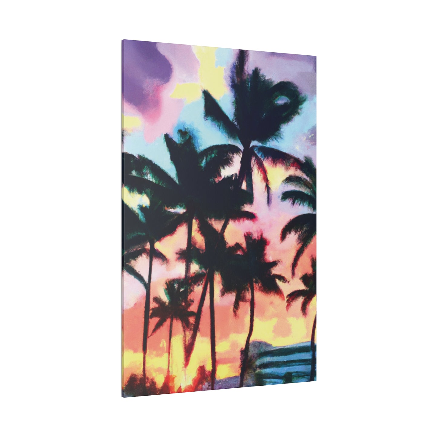 5231V - Miami Beach Sunset Painting Print | Miami | Beach | Sunset | Poster | Home Decor | Wall Art | Canvas