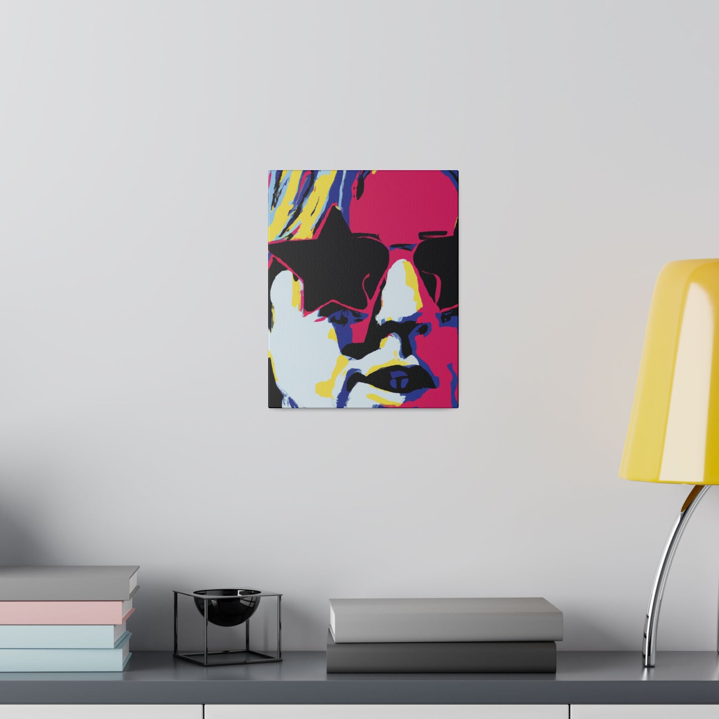 7183B - Rockstar Painting Print | Face | Abstract | Poster | Home Decor | Wall Art | Music Art | Canvas